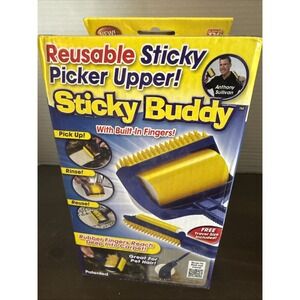 STICKY BUDDY PICKER UPPER WITH BUILT IN FINGERS .REUSABLE As Seen On TV NEW